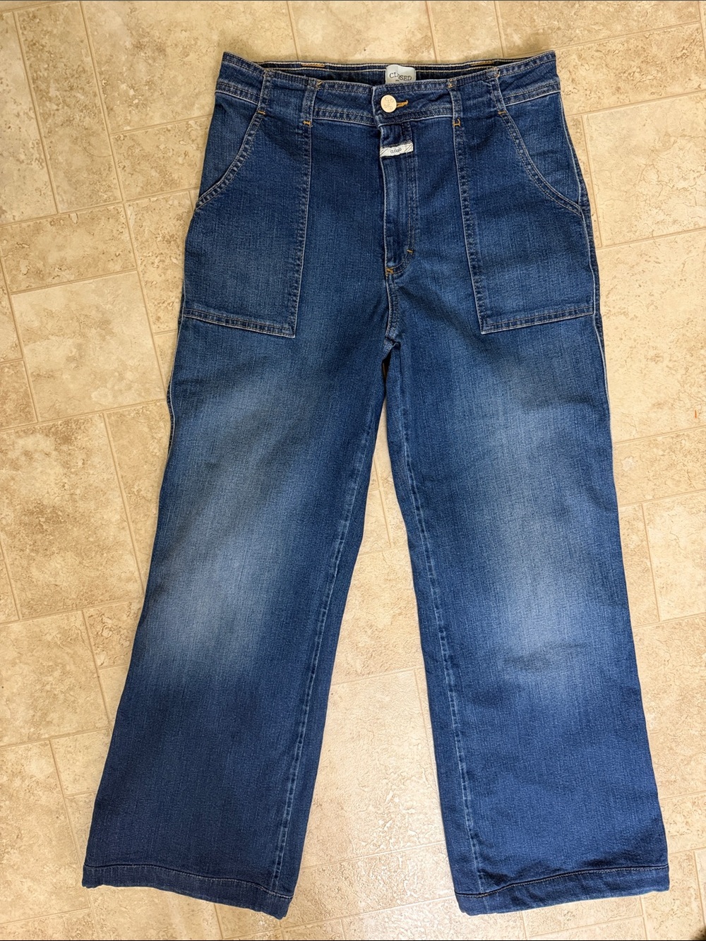 Closed Wide-Leg Jeans in Dark Blue Wash